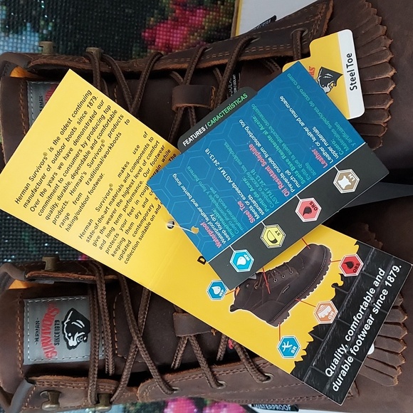 Mens Herman Survivors Dover Waterproof 6" Steel Toe Work Boot - Picture 8 of 16